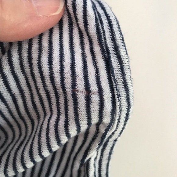 Rachel Zoe Linen Blue & White Stripe Tie Front Sleeveless Top Womens Size Large - Picture 12 of 13